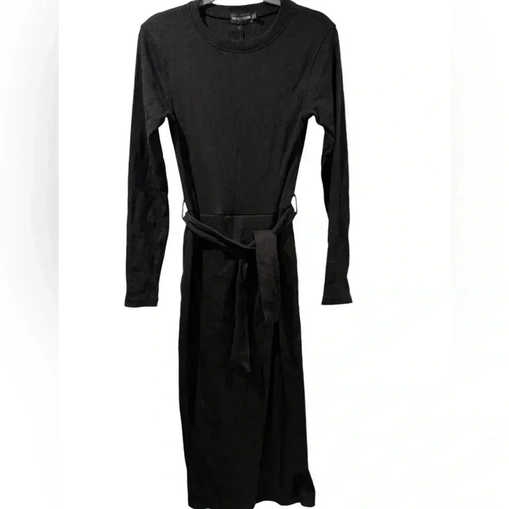Pretty Little Thing Ribbed Midi Wrap Dress NWT